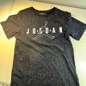 Jordan Black Tee with Red Logo